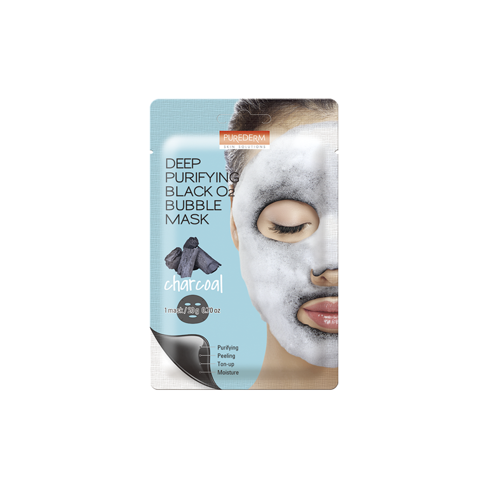 Deep Purifying Black O2 Bubble Mask charcoal