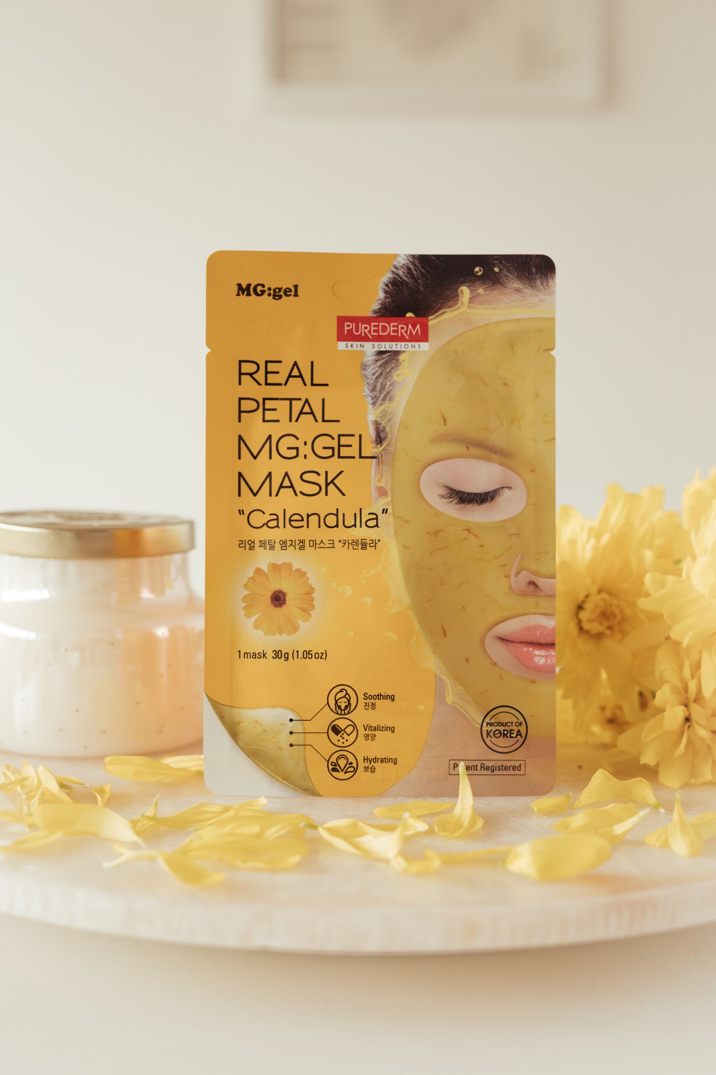 Caléndula real petal MG:GEL mask – Mascarilla MG:GEL calmante