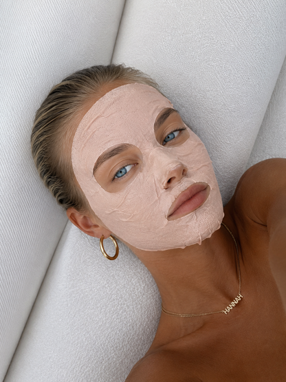 Skin brightening mud sheet mask “pink clay”