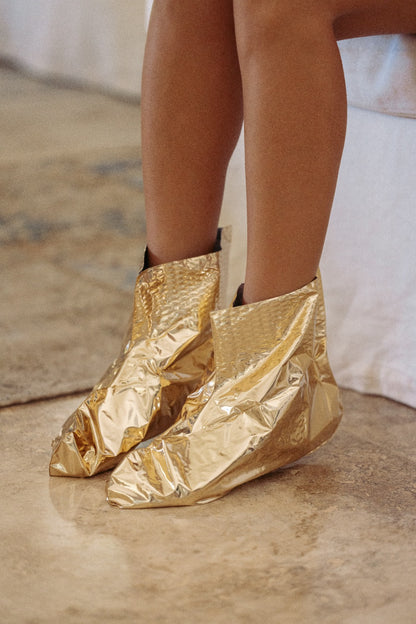 Gold wrapping foot mask “peptide”