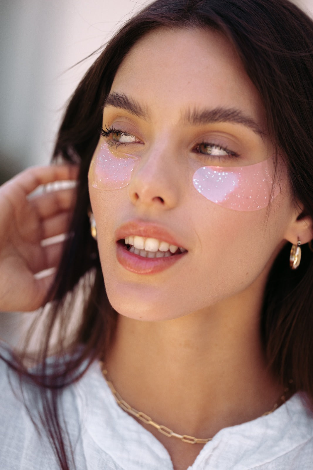 Pink glow only:gel under eye mask – Contorno de ojos Pink glow