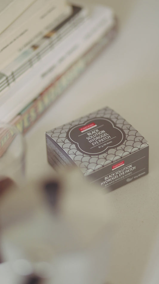 Black solution hydrogel eye patches – Parches hydrogel ojeras de cansancio
