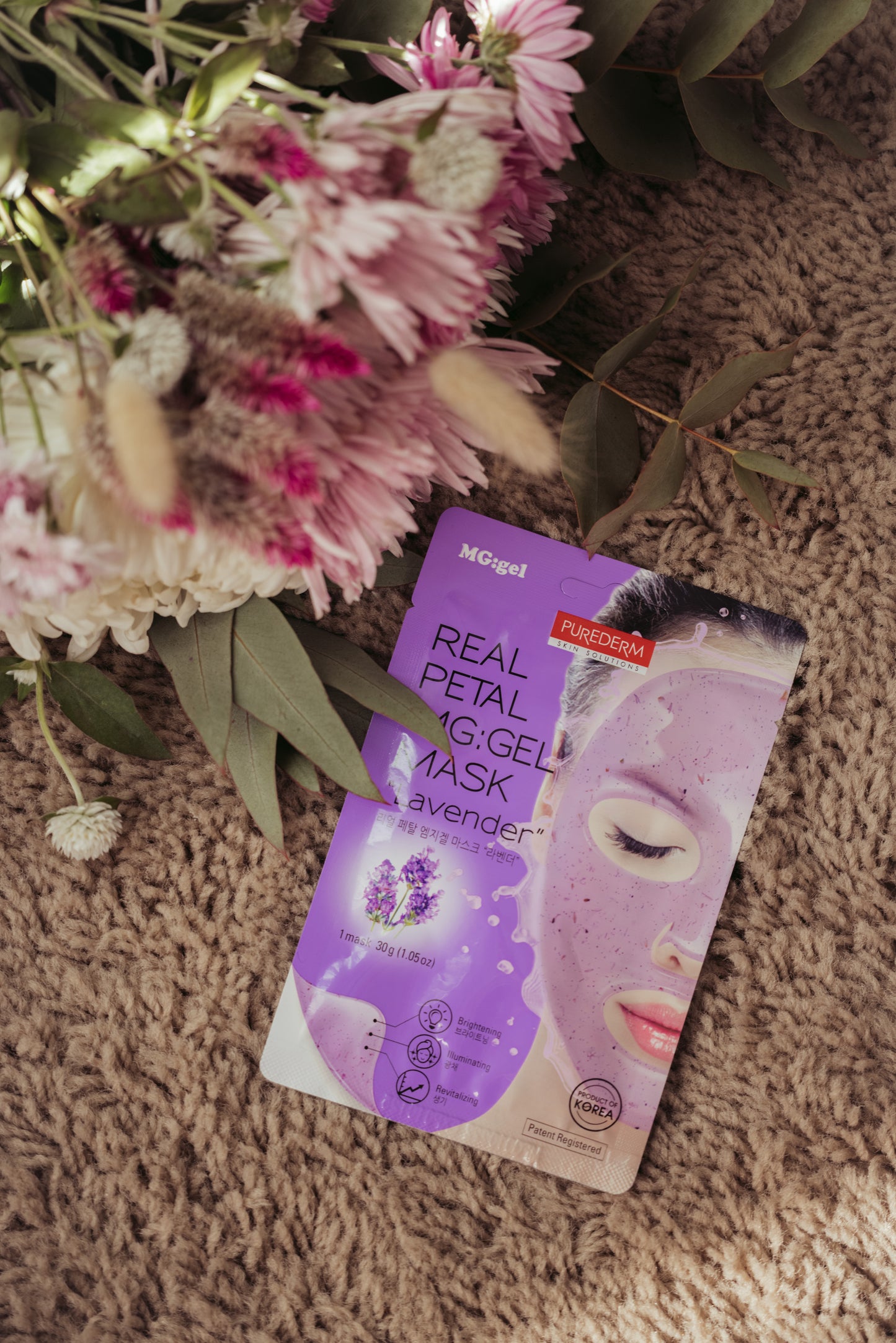 Real Petal MG:gel Mask “Lavender” – Máscara de GEL con pétalos reales de lavanda