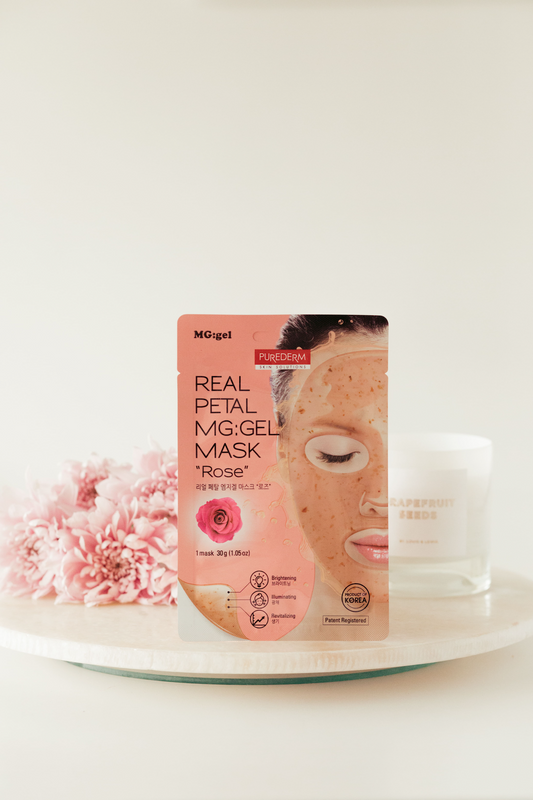 Rose real petal mg:gel mask – Mascarilla mg:gel revitalizante e iluminadora